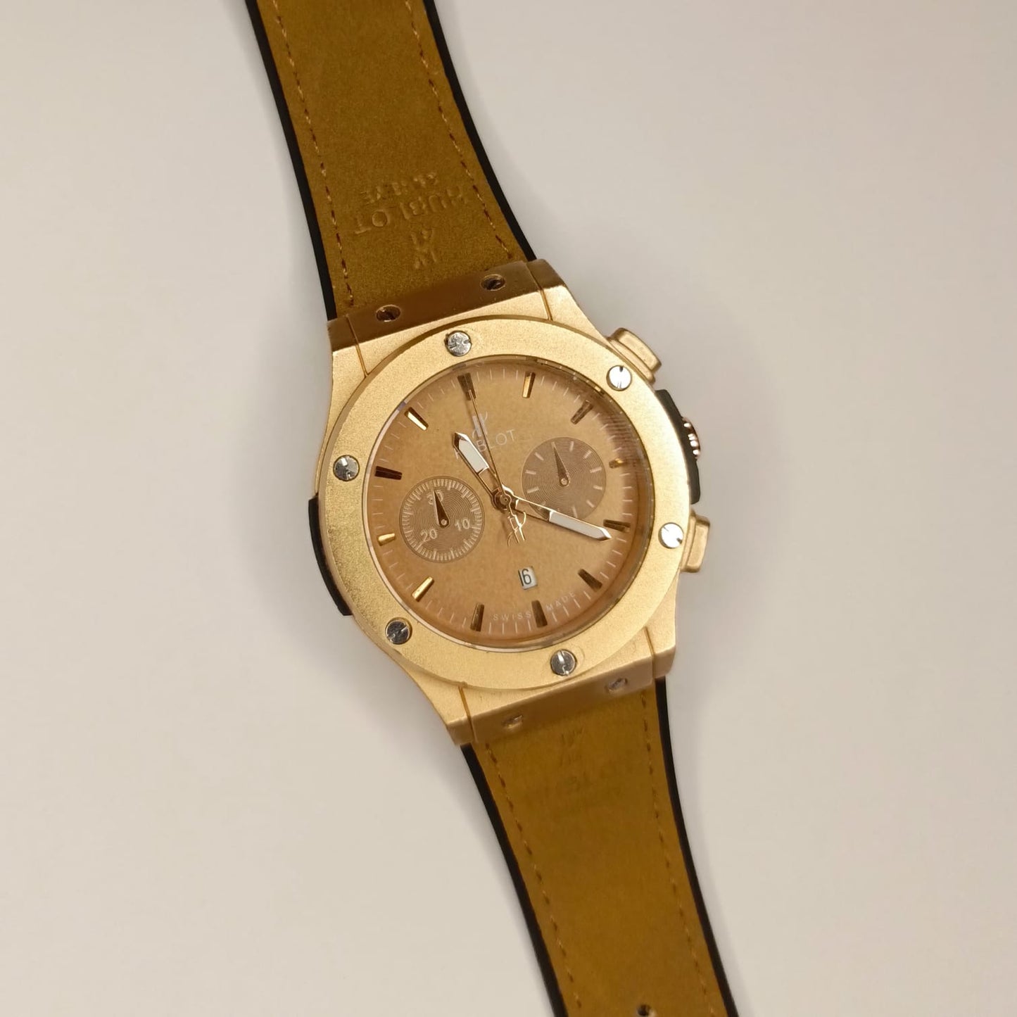 Hublot Brown&Gold Leather