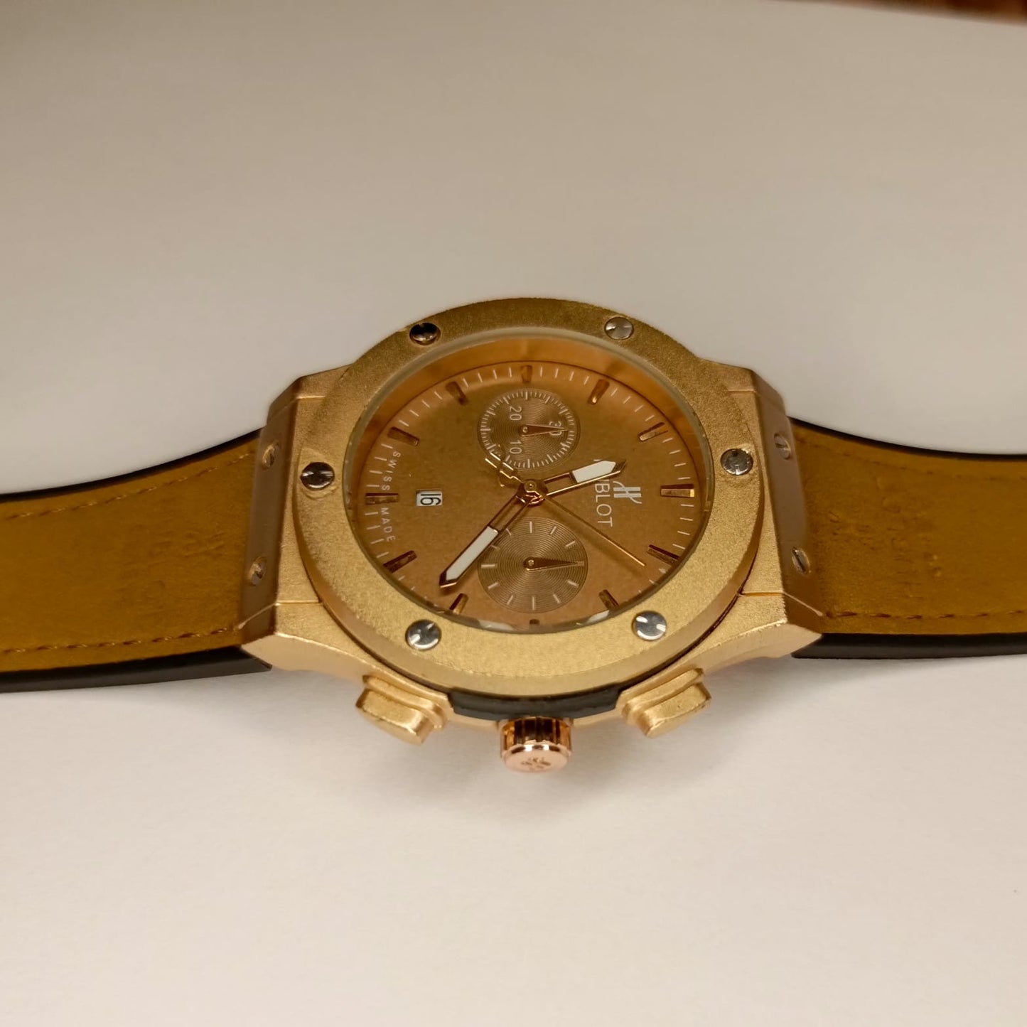 Hublot Brown&Gold Leather